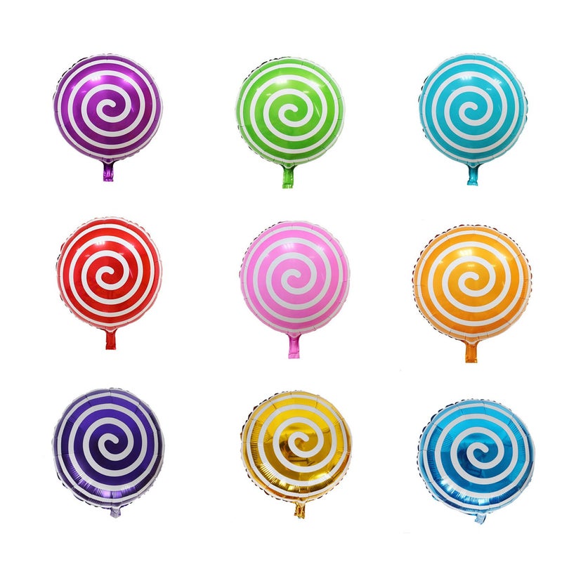 Oiuros 42 pcs 18" Sweet Candy Balloons, Round Lollipop Balloon, Birthday Wedding Party Balloons, Party Supplies - Image 4